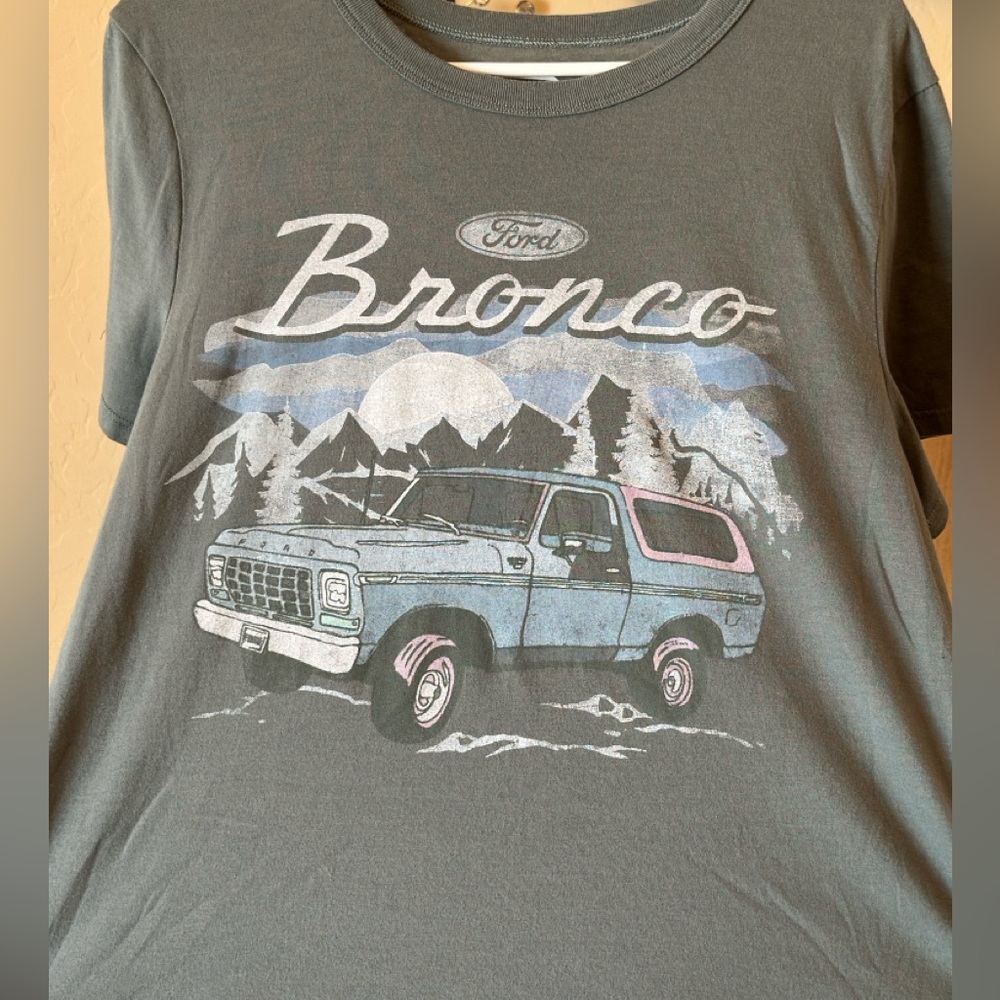 Ford Bronco Graphic Tee - light sage green